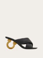 Ferragamo Padded sandal with Gancini heel